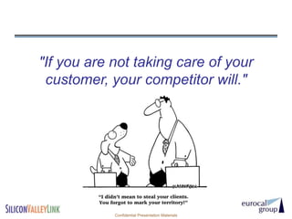 "If you are not taking care of your
 customer, your competitor will."




            Confidential Presentation Materials
 