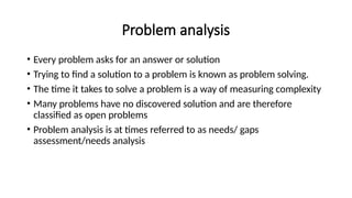 Comprehensive Guide to Problem Analysis in Project Planning and ...