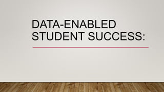 DATA-ENABLED
STUDENT SUCCESS:
 