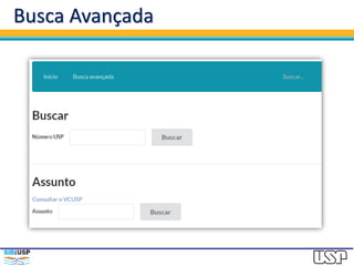Interface para geração de relatórios
http://bdpife3.sibi.usp.br/
 