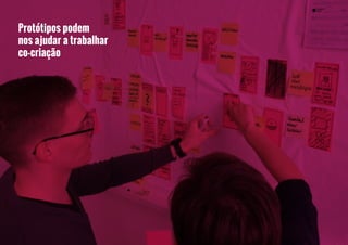 Protótipos	podem	nos	
ajudar	a	ver	falhas	
antes	do	produto	 
ir	para	o	mercado
 