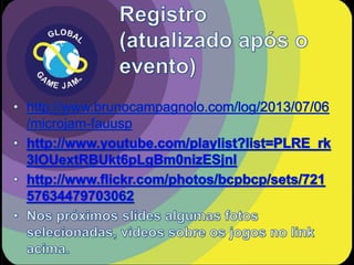 Workshop de prototipação de jogos (“microjam”) - FAUUSP