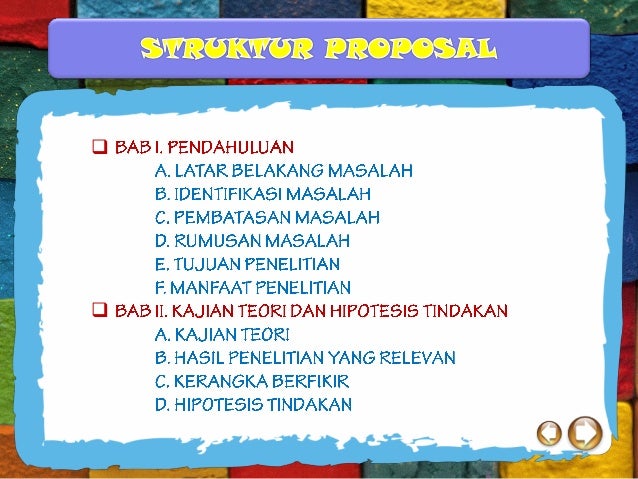 PTK 2 (Struktur Proposal Penelitian Tindakan Kelas)
