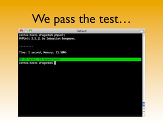 We pass the test…
 