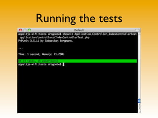 Running the tests
 