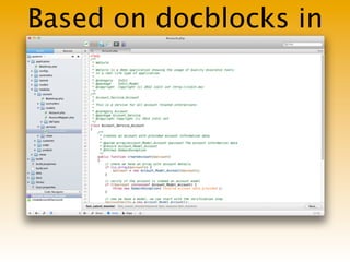 Based on docblocks in
 