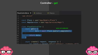 Controller - get
query com paginação
 