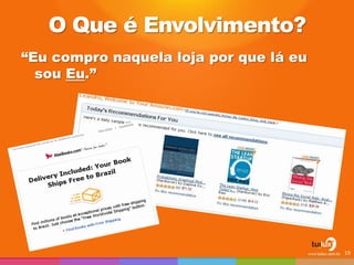 O Que é Envolvimento? 
“Eu compro naquela loja por que lá eu sou Eu.” 
19  