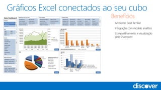 • Ambiente Excel familiar
• Integração com modelo analítico
• Compartilhamento e visualização
pelo Sharepoint
 