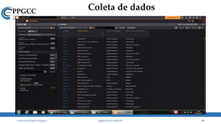 Coleta de dados
www.ccsa.ufpb.br/ppgcc ppgcc@ccsa.ufpb.br 18
 