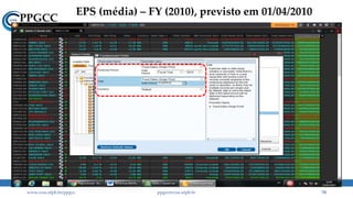 EPS (média) – FY (2010), previsto em 01/04/2010
www.ccsa.ufpb.br/ppgcc ppgcc@ccsa.ufpb.br 70
 