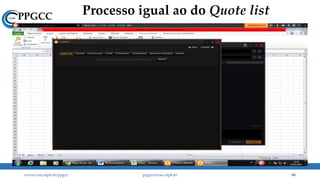 Processo igual ao do Quote list
www.ccsa.ufpb.br/ppgcc ppgcc@ccsa.ufpb.br 84
 