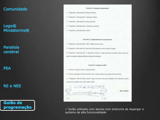  Guião utilizado com alunos com síndrome de Asperger e
autismo de alta funcionalidade

 