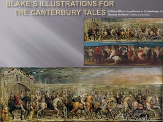 William Blake: les pélerins de Canterburys (ha
Thomas Stothard's même scène (bas)
 