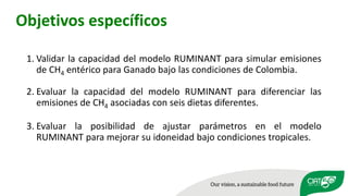 Validation of RUMINANT model towards accurate estimations of enteric methane emissions under tropical conditions to support Colombian NDC