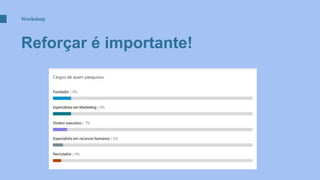 Workshop
Reforçar é importante!
 