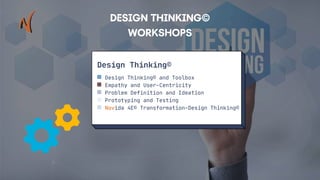 Design Thinking© and Toolbox
Empathy and User-Centricity
Problem Definition and Ideation
Prototyping and Testing
Novida 4E© Transformation-Design Thinking©
Design Thinking©
 