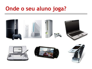 Onde o seu aluno joga? 