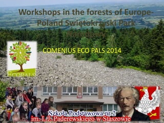 Workshops in the forests of Europe-
Poland Swiętokrzyski Park
Narodowy
COMENIUS ECO PALS 2014
 