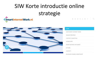 SIW Korte introductie online
strategie

 
