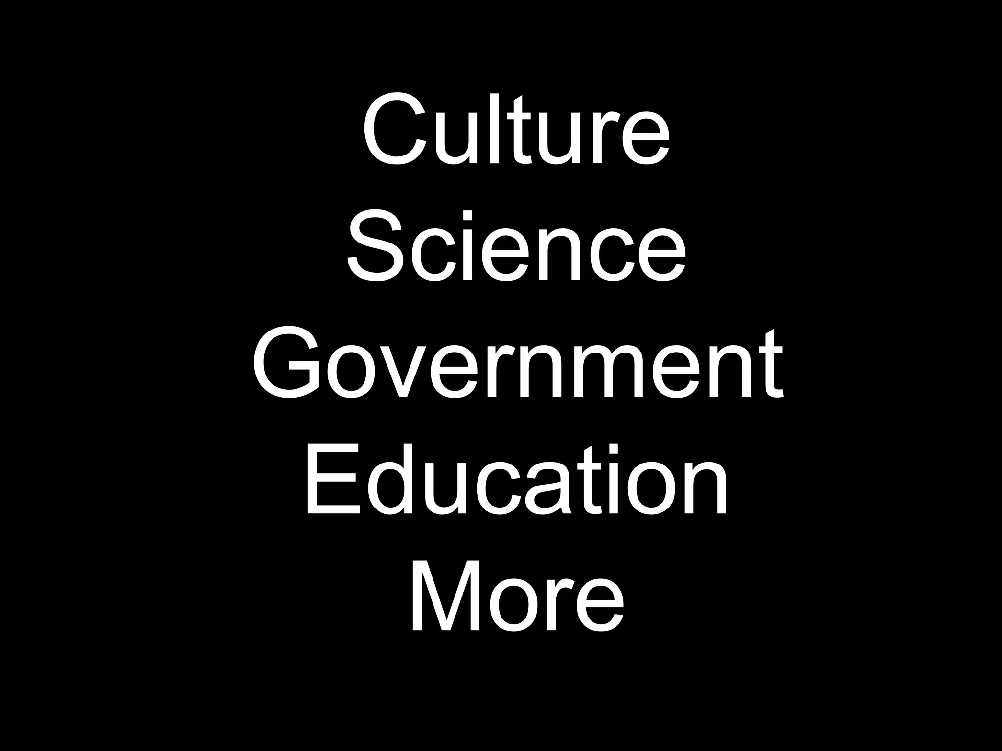 Culture
  Science
Government
 Education
   More
 