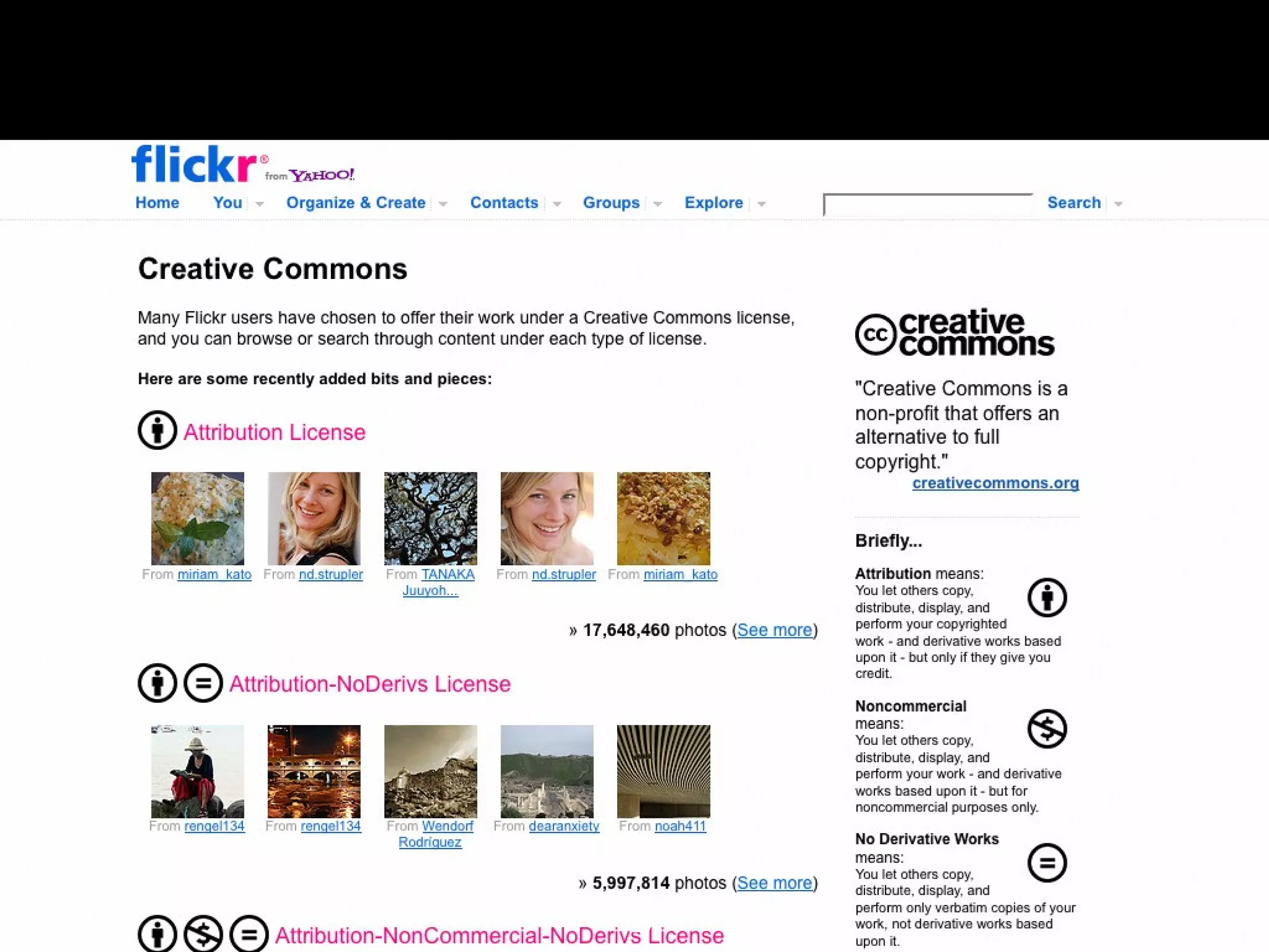 175+ Million CC Licensed Photos on Flickr




                    20
 