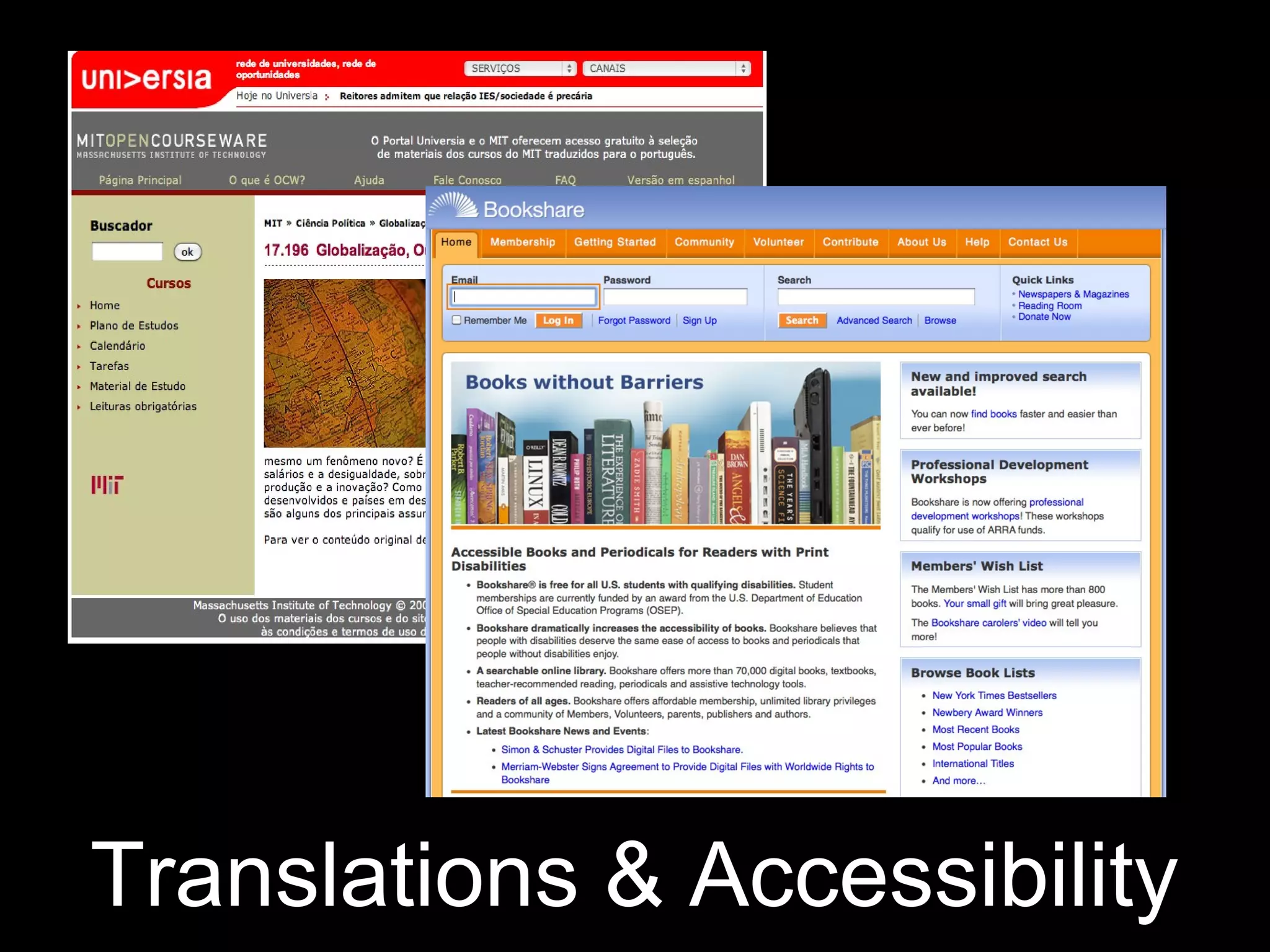 Translations & Accessibility
 