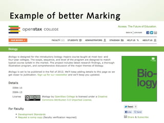 Example of better Marking
 