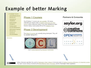 Example of better Marking
 