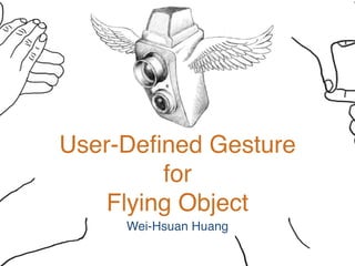 User-Defined Gesture ! 
for! 
Flying Object 
Wei-Hsuan Huang ! 
! 
! 
 