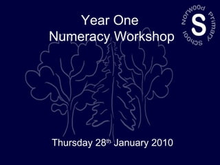 Year One  Numeracy Workshop Thursday 28 th  January 2010 
