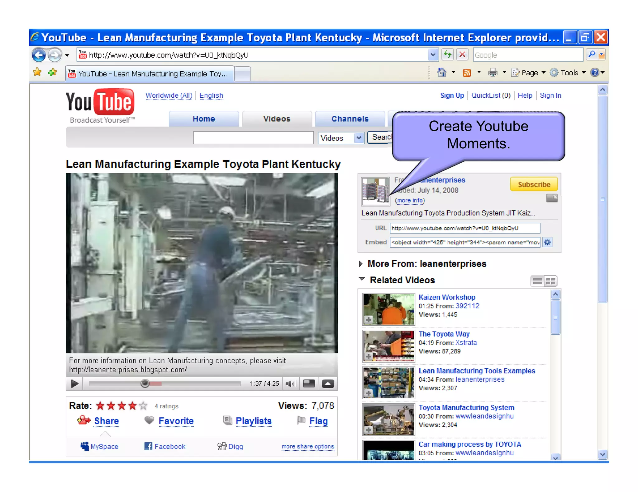 Create Youtube
Moments.
 