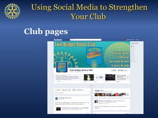 Using Social Media to Strengthen
            Your Club
How to create a Facebook page
 
