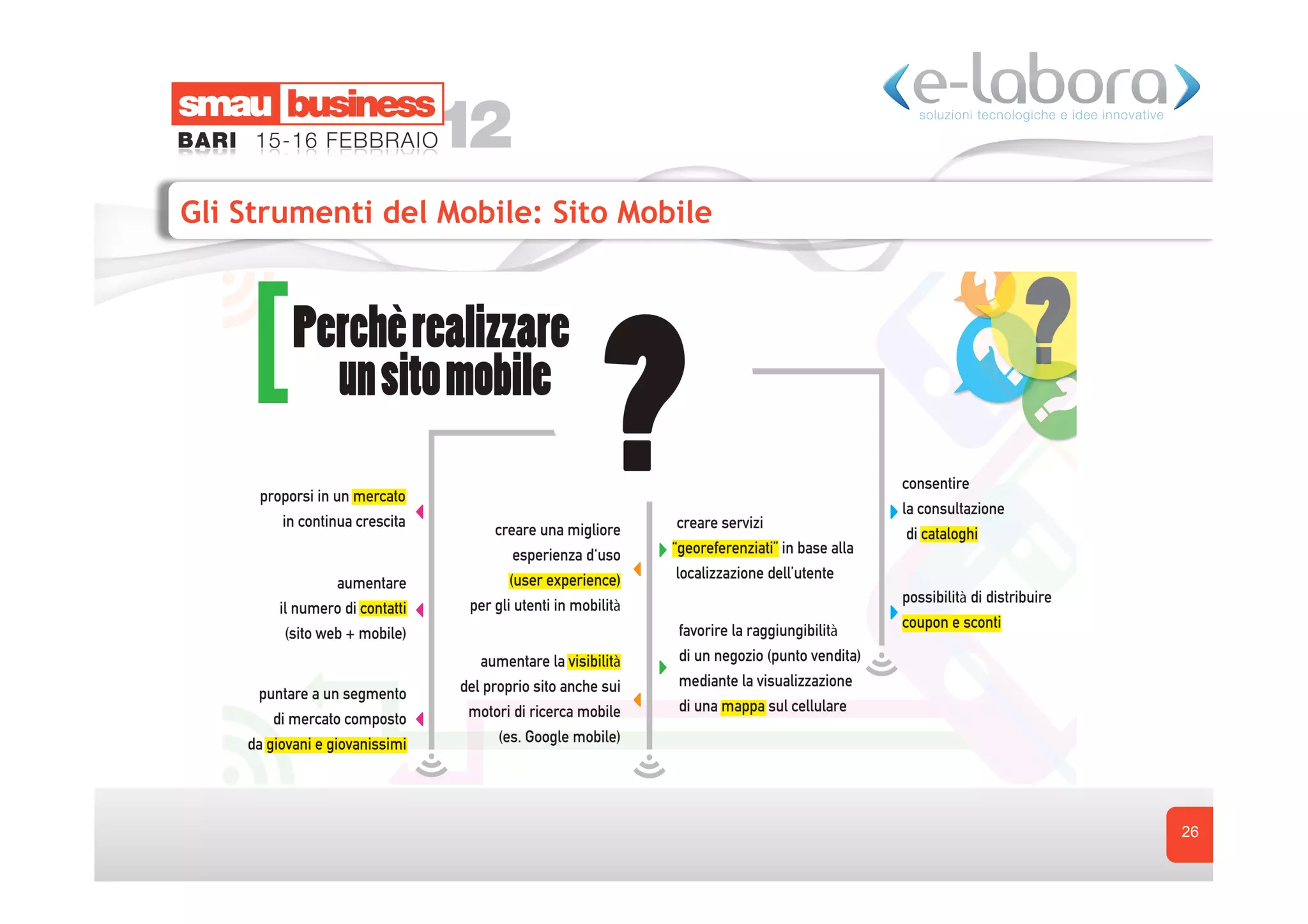 Gli Strumenti del Mobile: Sito Mobile




                                        26
 