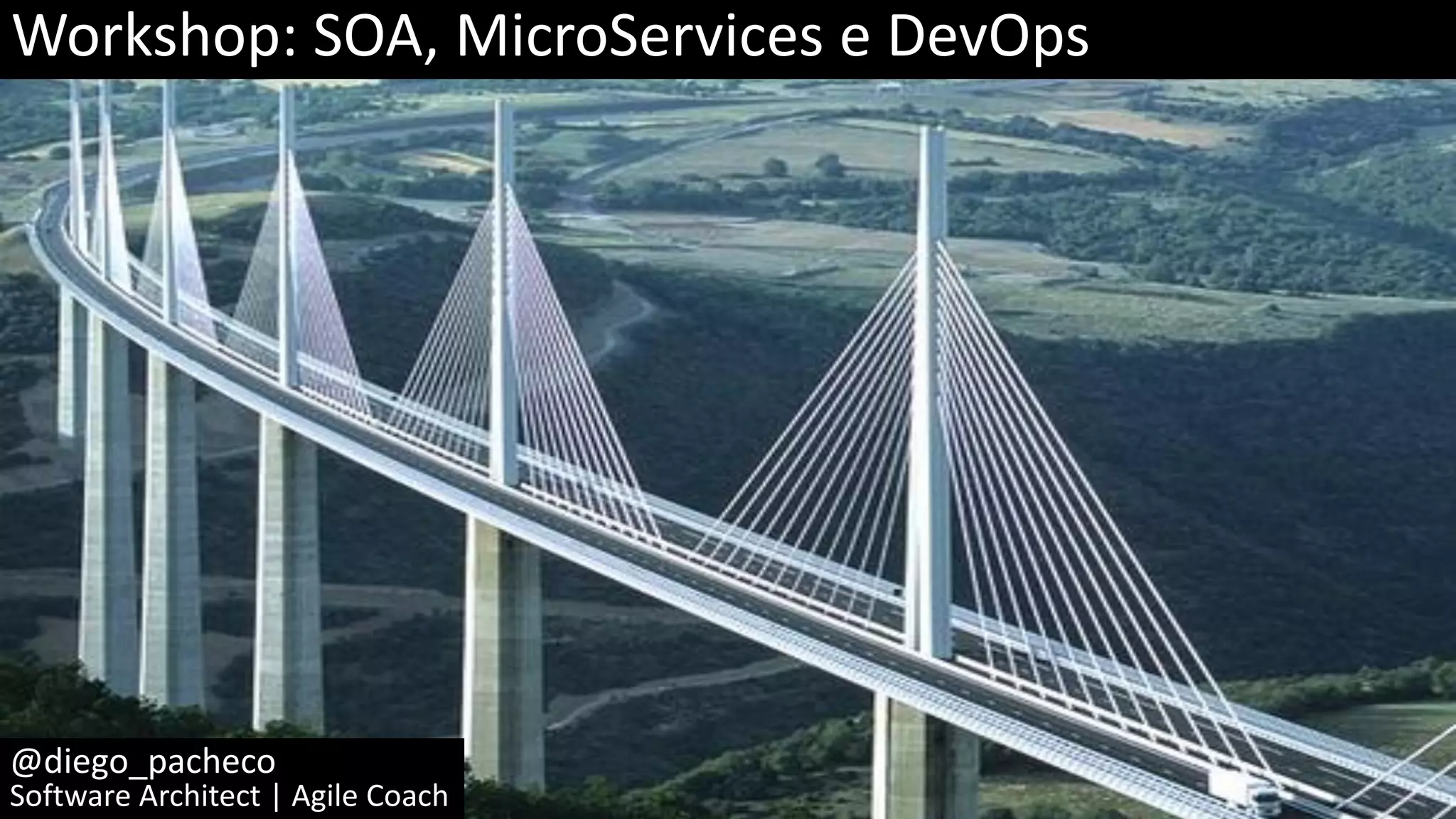 Workshop: SOA, MicroServices e DevOps @diego_pacheco Software Architect | Agile Coach 