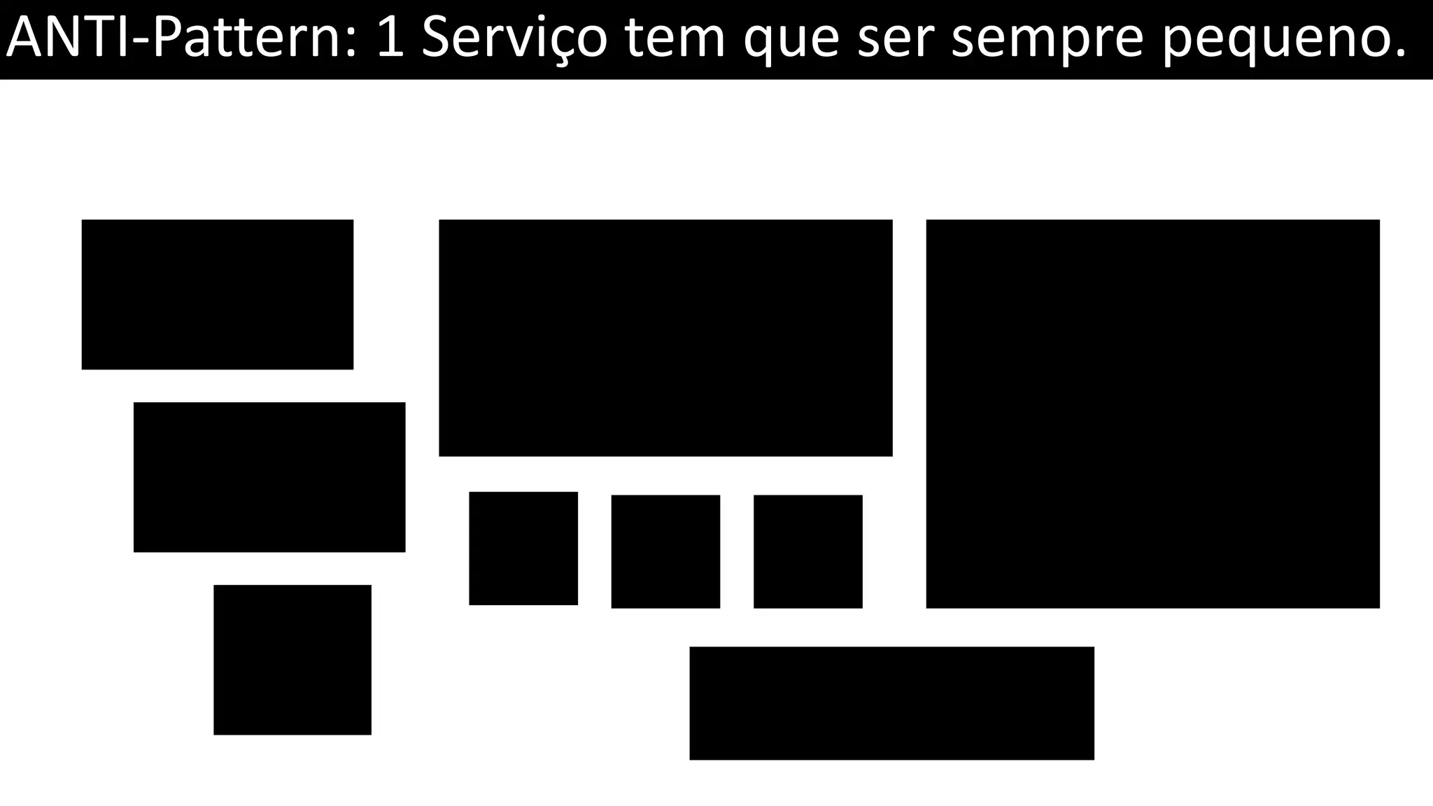 ANTI-Pattern: 1 Serviço tem que ser sempre pequeno. 