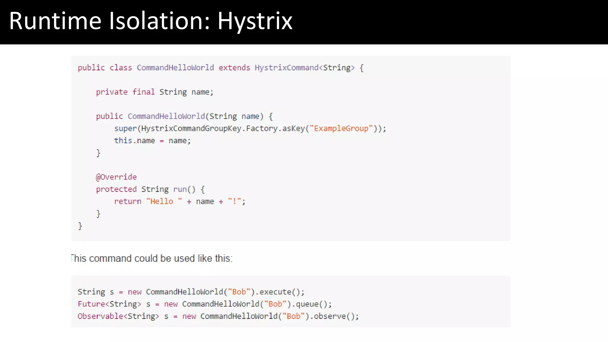 Runtime Isolation: Hystrix 