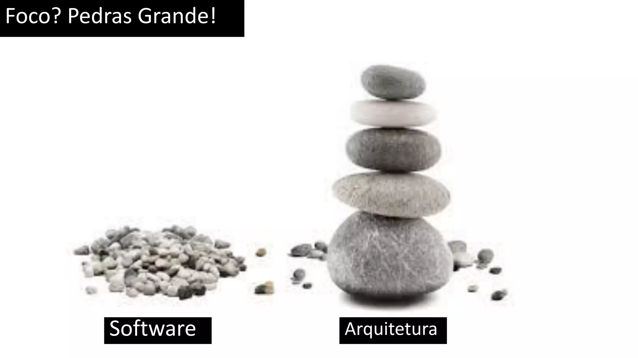 Foco? Pedras Grande! Software Arquitetura 