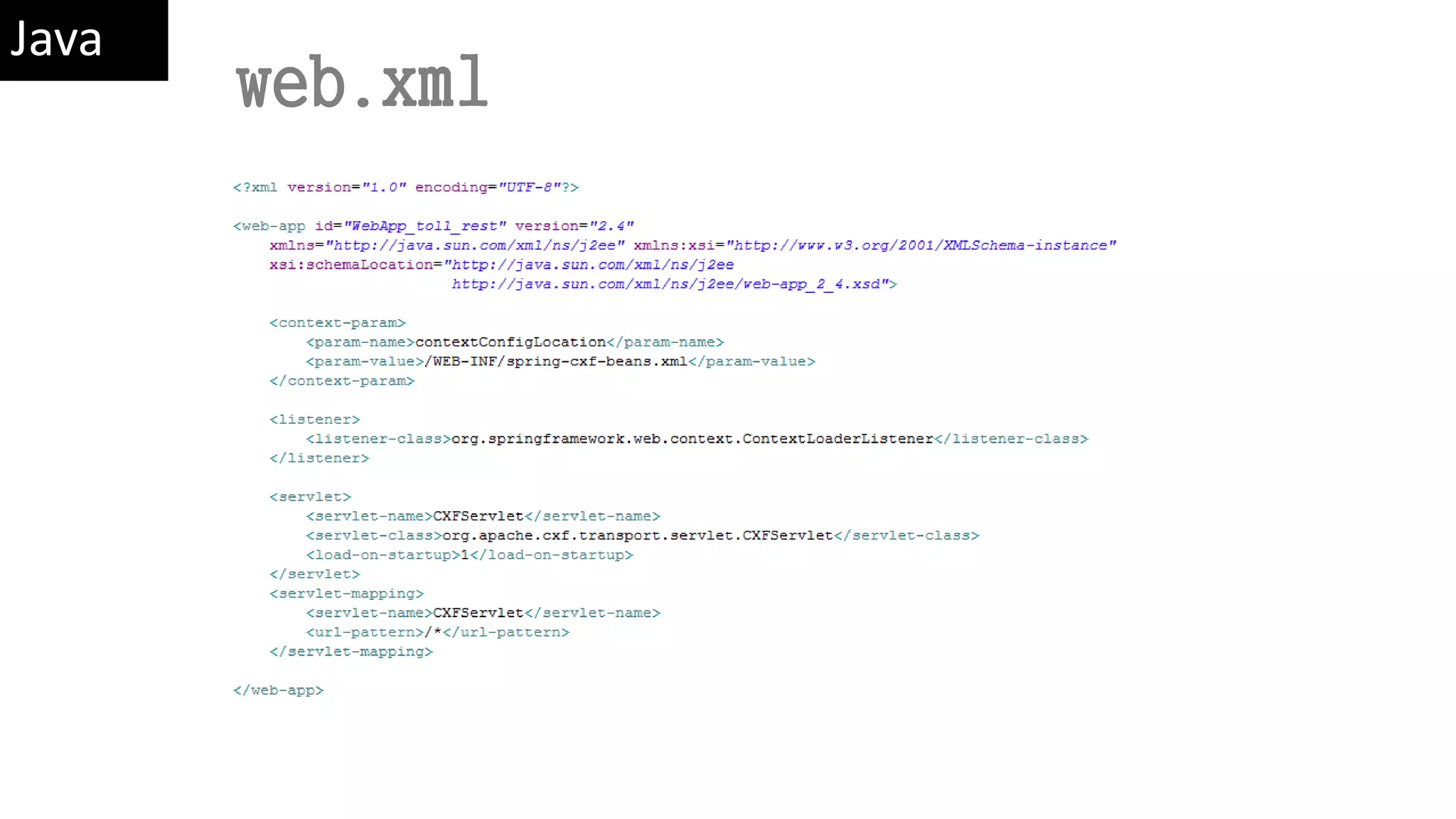 web.xml Java 