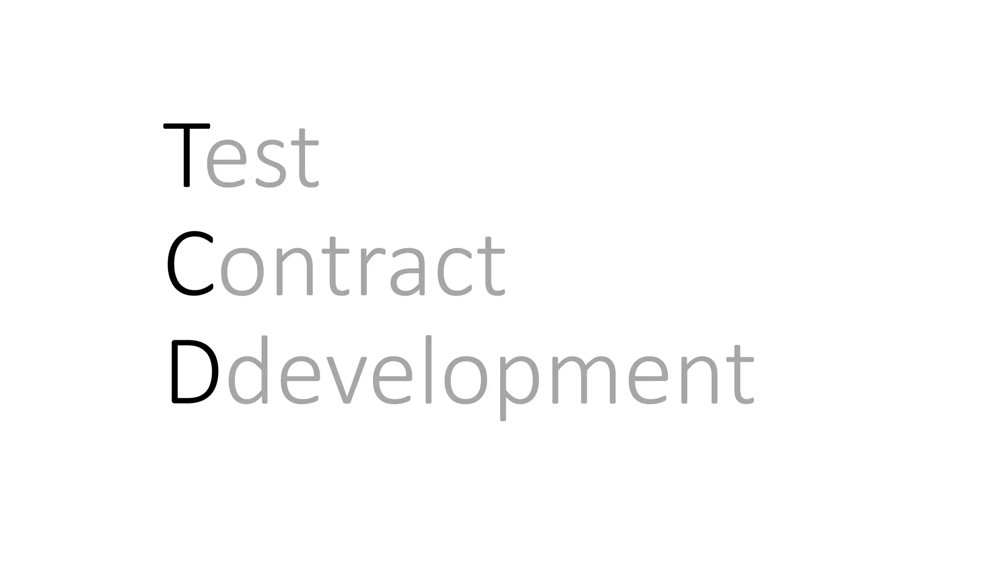 Test Contract Ddevelopment 