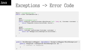 Exceptions -> Error Code
Java
 