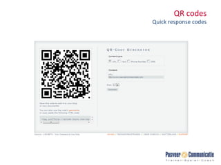 QR codes Quick response codes 