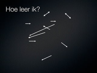 Hoe leer ik?
 