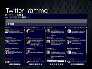 Twitter, Yammer
 
