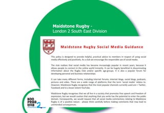 KONSTRUIM
KONSTRUIM
Maidstone Rugby -
London 2 South East Division
 