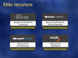 RecursosSQL Server Spatial Data Technology Centerhttp://www.microsoft.com/sql/2008/technologies/spatial.mspxWhitepaper: Delivering Location Intelligence with Spatial Datahttp://www.microsoft.com/sql/techinfo/whitepapers/spatialdata.mspxMSDN Webcast: Building Spatial Applications with SQL Server 2008, Event ID: 1032353123Whitepaper: What's New for XML in SQL Server 2008http://www.microsoft.com/sql/techinfo/whitepapers/sql_2008_xml.mspxWhitepaper: Managing Unstructured Data with SQL Server 2008http://www.microsoft.com/sql/techinfo/whitepapers/sql_2008_unstructured.mspx