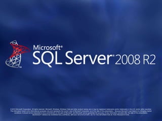 November 8 - 11 | Seattle WA The Premier Conference for SQL Server Professionalswww.sqlpass.org/na2010