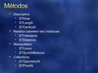 Creacion de objetos para geography y geometry