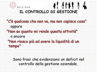 a IL CONTROLLO DI GESTIONE 