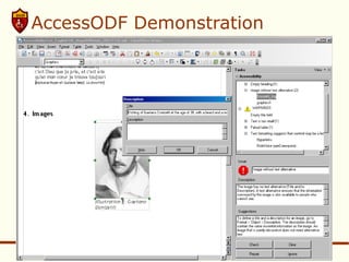 AccessODF Demonstration




   AEGIS Final Workshop, Brussels, Belgium, 28 November 2011
 